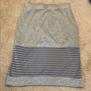 Grey pencil skirt